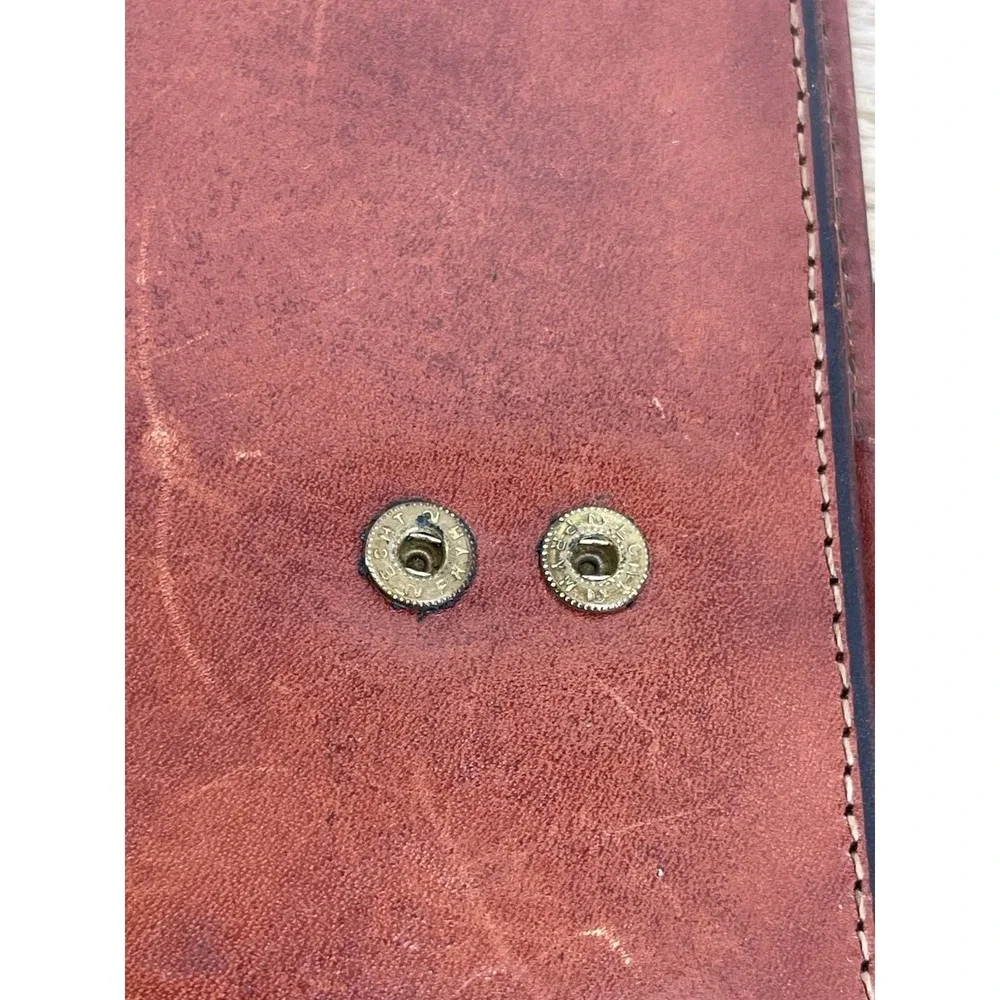 Bosca Leather Organizer Planner Binder Brown‎ Hand Stained Hide USA